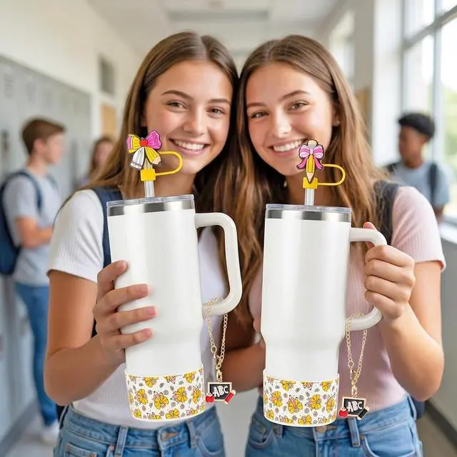 Alt view image 7 of 7 - 6pcs Cup Accessories Silicone Boot with Straw Cover Handle Charm Compatible with 30 oz 40 oz Tumblers
