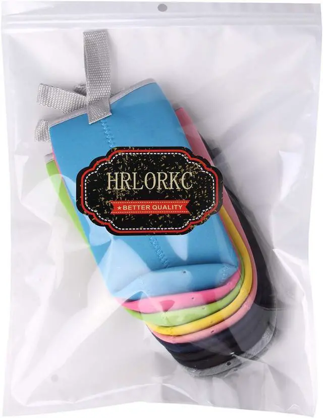 Alt view image 7 of 7 - HRLORKC 10 Pack Neoprene Water Bottle Sleeve - 12 oz to 18 oz Insulated Glass Bottle Cozy (Multi-Color)