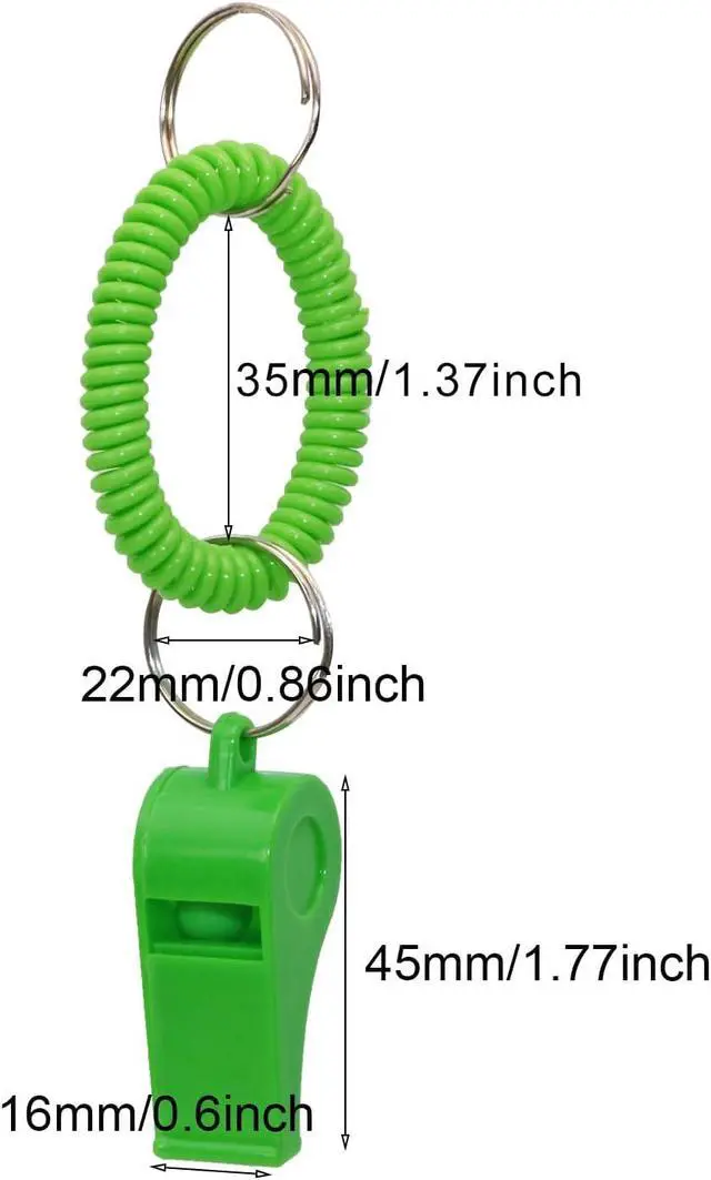 Alt view image 2 of 7 - PENTA ANGEL Sport Whistle with Bracelet 6pcs Loud Clear Plastic Whistles with Stretchable Coil Wrist Keychain Ring for Coaches Referees Soccer Christmas Party Gift Survival Emergency Training