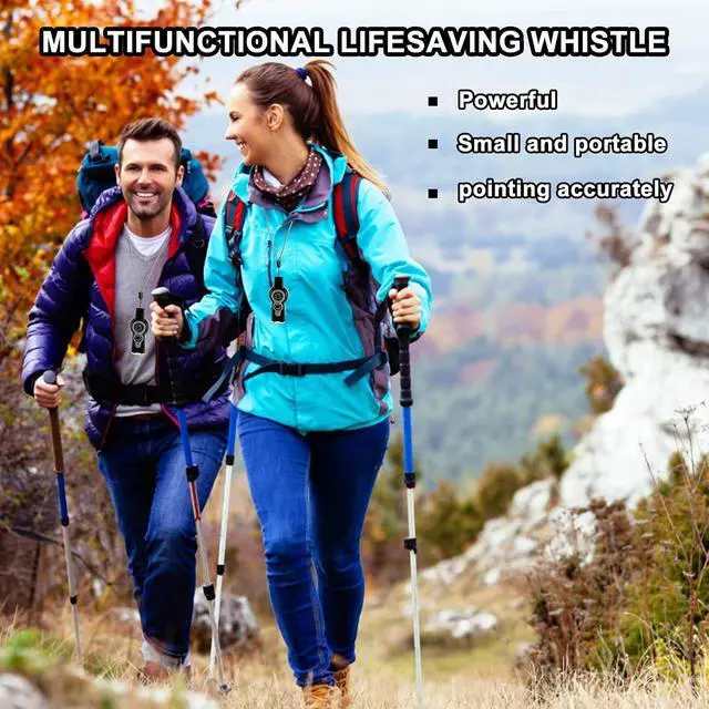 Alt view image 3 of 6 - Seven-in-one Small Convenient and Multi-Functional Survival Emergency Whistle LED Outdoor Compass Hiking Electronic Whistle for Coaches