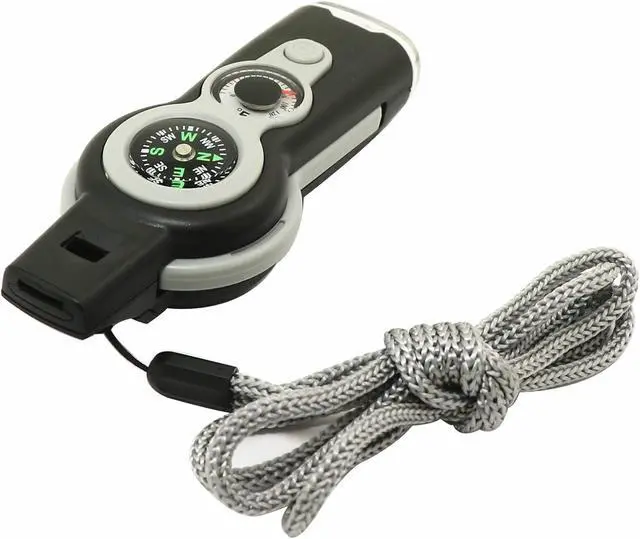 Alt view image 5 of 6 - Seven-in-one Small Convenient and Multi-Functional Survival Emergency Whistle LED Outdoor Compass Hiking Electronic Whistle for Coaches