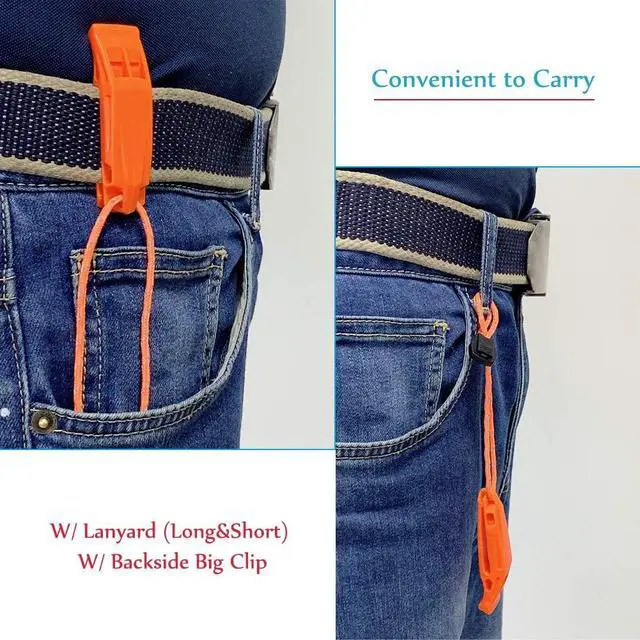 Alt view image 5 of 6 - Emergency Safety Whistle with Lanyard, Loud Pea-Less Survival Whistles for Boating Kayaking Life Vest Paddle Board Rescue Signaling.