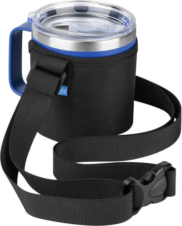 Main image of Xxerciz Water Bottle Carrier Bag for YETI Rambler 14 oz Mug, Adjustable Shoulder Strap, Nylon Water Bottle Sling Sleeve for Hiking Camping Traveling