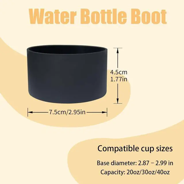 Alt view image 5 of 6 - 2-Pack Silicone Water Bottle Boot Bottom Protector 3 Inch | non-slip base cover, tumbler cup compatible, 20 30 40 oz fit, scratch prevention, outdoor and travel use