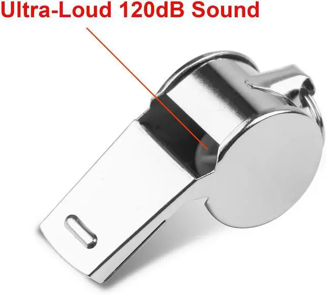 Alt view image 2 of 6 - 24-Pack Stainless Steel Whistles with Lanyards - Loud, Clear Sound for Coaches, Referees, Survival Kits & Outdoor Safety