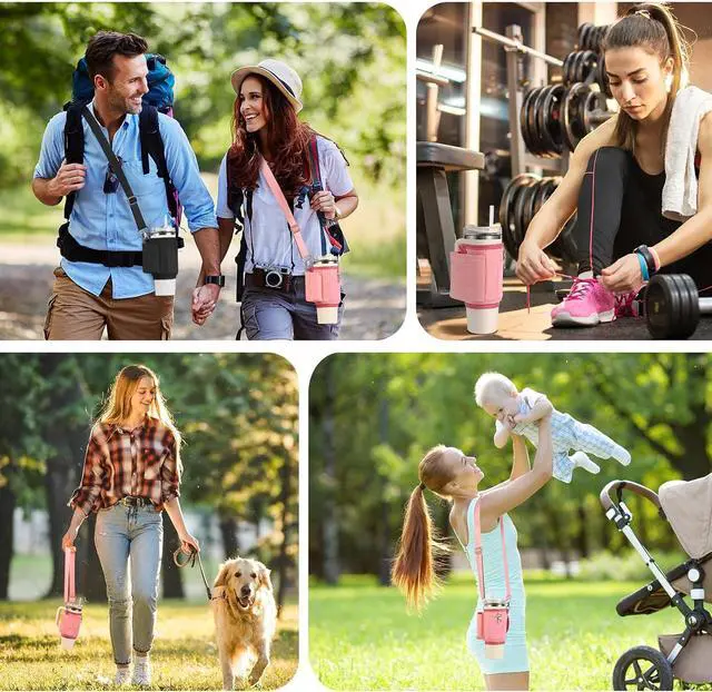 Alt view image 6 of 7 - All Day Quencher Carry All for Stanley 40/30 oz Tumbler, Crossbody Bag with Phone Holder & Strap, Water Bottle Carrier Bag