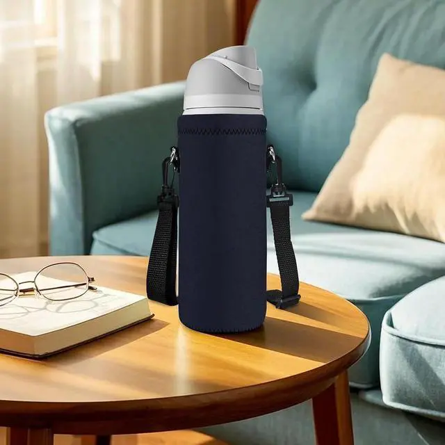 Alt view image 5 of 7 - AUPET Water Bottle Bag Carrier,24oz/32oz Insulated Neoprene bottle Sling Holder Case Pouch Cover for 1000ML/750ML Bottles with Shoulder Strap for walking