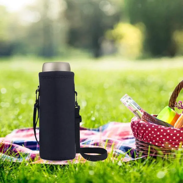 Alt view image 6 of 7 - AUPET Water Bottle Bag Carrier,24oz/32oz Insulated Neoprene bottle Sling Holder Case Pouch Cover for 1000ML/750ML Bottles with Shoulder Strap for walking