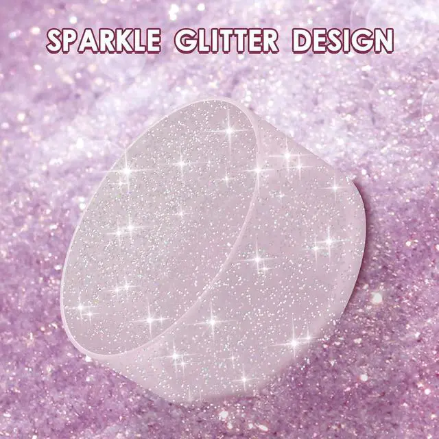 Alt view image 5 of 7 - Protective Glitter Silicone Boot Compatible with Owala 24oz 32oz 40oz, Bling Cup Sleeve Bottom Bumper Cover Compatible with Owala FreeSip, Twist, or Flip Stainless Steel Water Bottles
