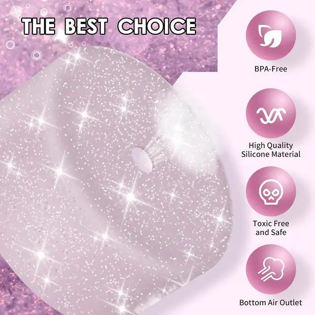 Alt view image 4 of 7 - Protective Glitter Silicone Boot Compatible with Owala 24oz 32oz 40oz, Bling Cup Sleeve Bottom Bumper Cover Compatible with Owala FreeSip, Twist, or Flip Stainless Steel Water Bottles
