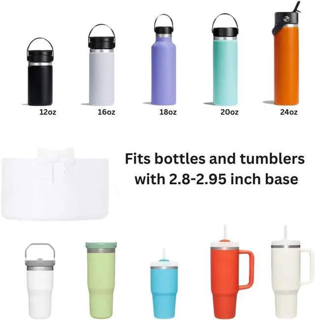 Alt view image 3 of 4 - Silicone Boot Tumbler Protective Silicone Boot Boots for Stanley Glass Bottle Protector Water Bottles Cute Anti-Slip Sleeve Cover Water Bottles Fits 2.8-2.95" Base