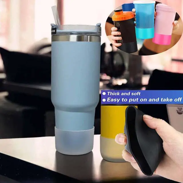 Alt view image 5 of 5 - QIANHAI Protective Silicone Boots for Stanley Quencher Adventure 40oz Tumbler & IceFlow 30oz 20oz -Sport Water Bottle Bottom Sleeve Fits Hydro Flask -Stanley Cup Accessories (1Purple)