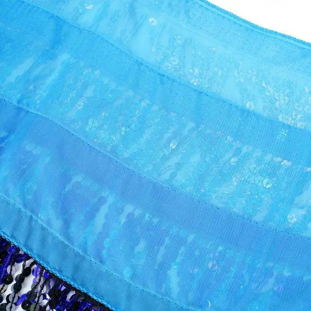 Alt view image 7 of 7 - Women's Sequin Tassel Skirts Rave Fringe Hip Scarf for Festival