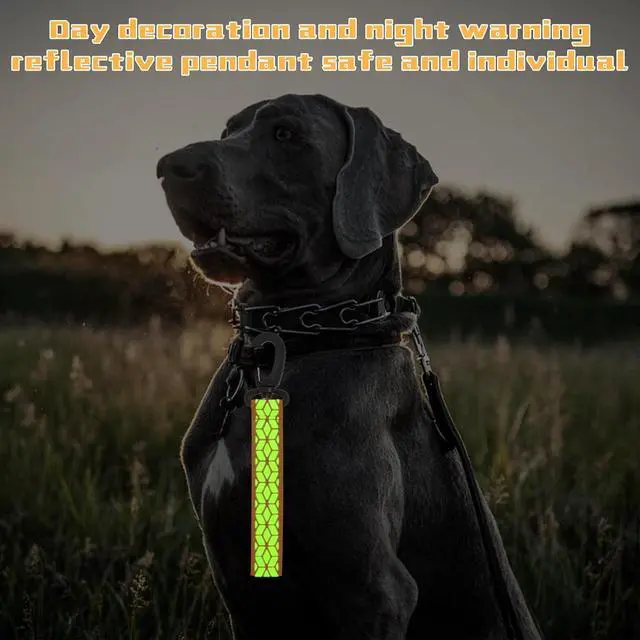 Alt view image 4 of 7 - Grevosea 6Pcs Reflective Strips, Safety Reflector Pendants Safety Key Chains Reflective Tags Pendants Keyring for Backpack Clothes Wheelchair Cycling Walking Running