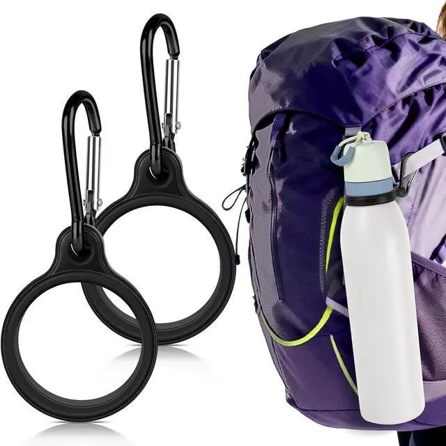 Main image of Water Bottle Clip with Carabiner for Owala Freesip Twist 18oz/24oz | Durable Structure, Food-grade Silicone, Small Mouth, Secure Hanging, suitable for Outdoor Hiking, Climbing, Camping