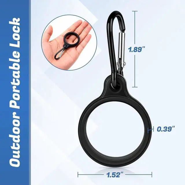 Alt view image 3 of 7 - Water Bottle Clip with Carabiner for Owala Freesip Twist 18oz/24oz | Durable Structure, Food-grade Silicone, Small Mouth, Secure Hanging, suitable for Outdoor Hiking, Climbing, Camping