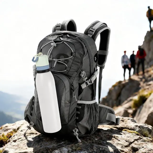 Alt view image 7 of 7 - Water Bottle Clip with Carabiner for Owala Freesip Twist 18oz/24oz | Durable Structure, Food-grade Silicone, Small Mouth, Secure Hanging, suitable for Outdoor Hiking, Climbing, Camping