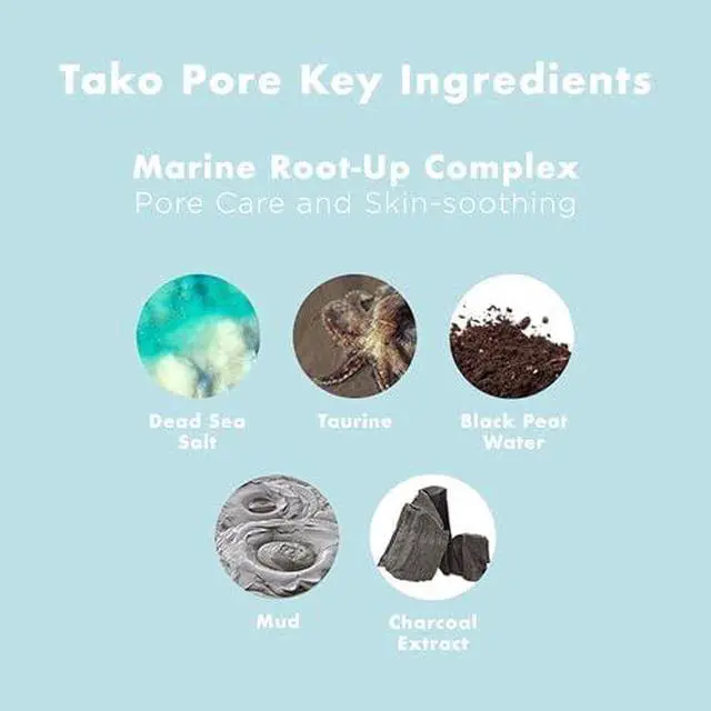 Alt view image 4 of 4 - Tea Tree Oil & Cellulose Beads (2 Count), Solid Stick with Marine Extracts, Tako Pore Blackhead Scrub Stick Duo Set Deep Pore Charcoal Exfoliator for Nose & T-Zone