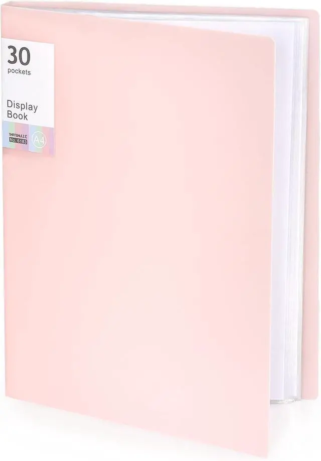 Main image of 1 Pack (Pink), Document Organizer, Presentation Book for Artwork, Display 60 Pages Book, Portfolio Folder with Clear Sheet Protectors, Binder with Plastic Sleeves
