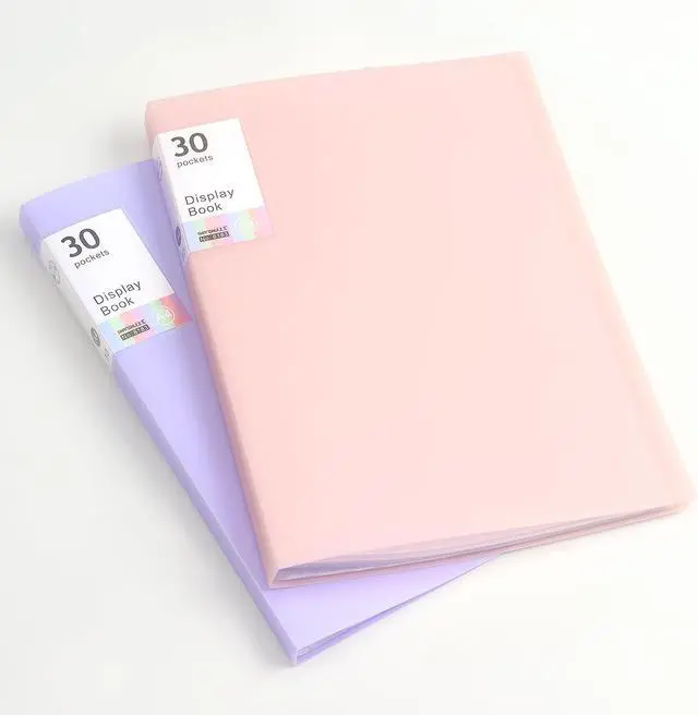 Alt view image 5 of 7 - 1 Pack (Pink), Document Organizer, Presentation Book for Artwork, Display 60 Pages Book, Portfolio Folder with Clear Sheet Protectors, Binder with Plastic Sleeves
