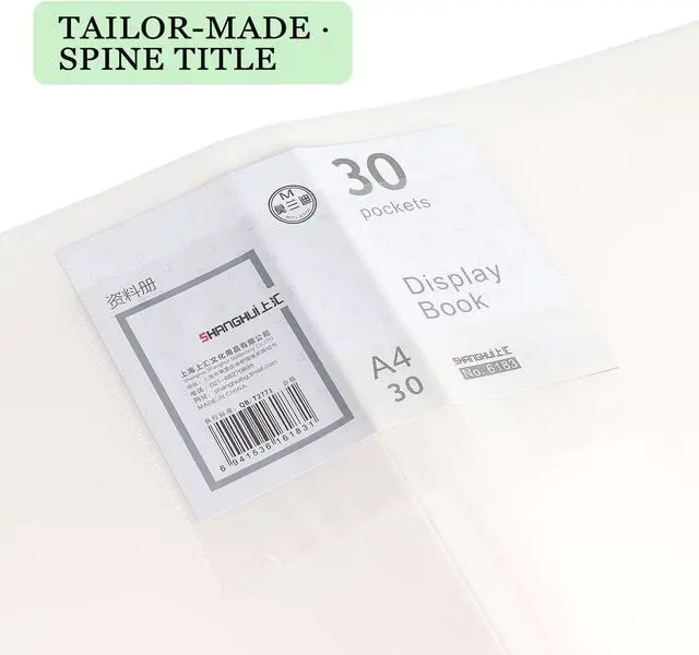 Alt view image 4 of 7 - 1 Pack (White), Document Organizer, Presentation Book for Artwork, Display 60 Pages Book, Pocket Portfolio Folder with Clear Sheet Protectors, Portfolio Binder with Plastic Sleeves