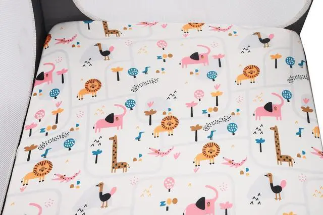 Alt view image 5 of 7 - Flamingo Elephant & Lion, Ultra Soft Jersey Material, Playard Sheets Convertible Playard Mattress Cover, Pack n Play Sheet Stretchy Fitted Portable Mini Crib Sheets Set 3 Pack