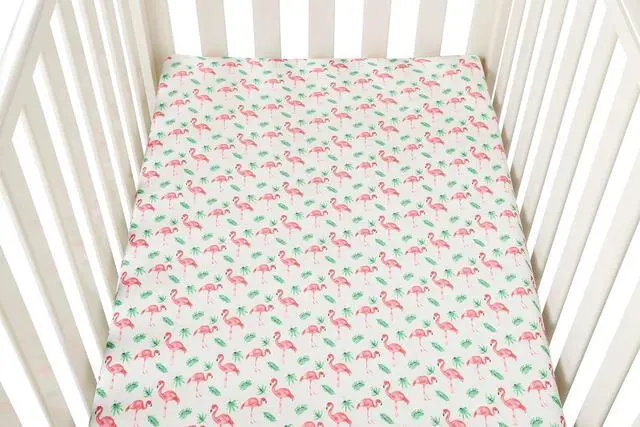 Alt view image 4 of 7 - Flamingo Elephant & Lion, Ultra Soft Jersey Material, Playard Sheets Convertible Playard Mattress Cover, Pack n Play Sheet Stretchy Fitted Portable Mini Crib Sheets Set 3 Pack
