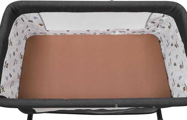 Alt view image 5 of 7 - Brown & Fox, Ultra Soft Jersey Material, Playard Sheets Convertible Playard Mattress Cover, Pack n Play Sheet Stretchy Fitted Portable Mini Crib Sheets Set 2 Pack