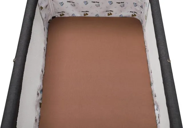 Alt view image 6 of 7 - Brown & Fox, Ultra Soft Jersey Material, Playard Sheets Convertible Playard Mattress Cover, Pack n Play Sheet Stretchy Fitted Portable Mini Crib Sheets Set 2 Pack