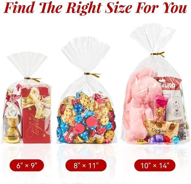Alt view image 7 of 7 - Soelomu 6x9x2.4 Inch Flat Bottom Gusset Treat Bags, 50 Pcs