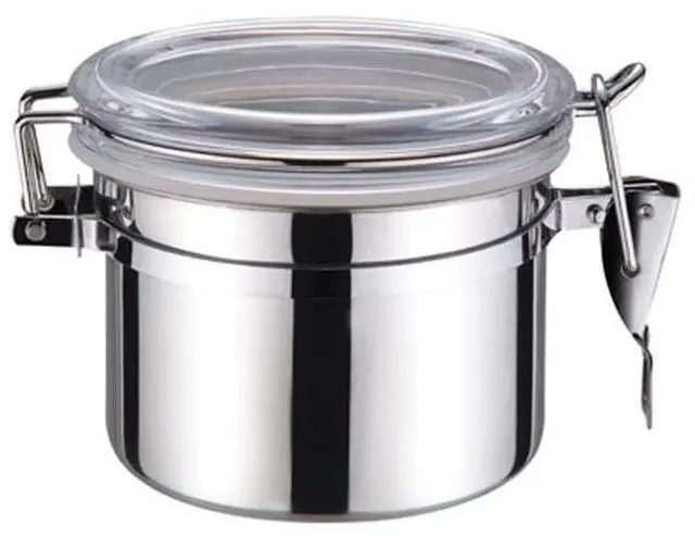 Main image of Food Storage Tin Can Container Stainless Steel Airtight Lid for Home Kitchen Snack