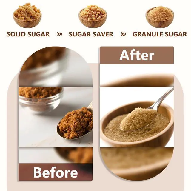 Alt view image 4 of 7 - 1 Pack Brown Sugar Keeper, 1.3Qt(42Oz/1.2L) Airtight Flour Sugar Storage Container Plastic Canisters Sets Clear Jar with Spoon Saver for Kitchen