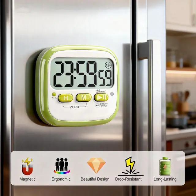 Alt view image 5 of 7 - 2 Pack Classroom Timers for Kids Teachers, Magnetic Countdown Digital Kitchen Timer for Cooking, Study, Exercise, Games, Time Mangement - Loud/Silent Mode - Battery Included