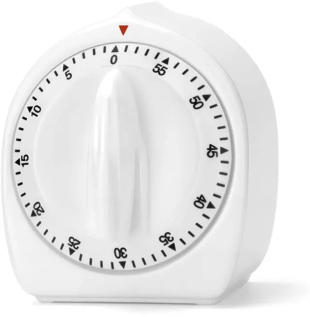 Main image of Kitchen Timers for Cooking, 60 Minute Wind Up - Chef Cooking Timer with Loud Alarm,100% Mechanical Desk Timer -No Batteries Required - Manual Countdown timers for Home, Study and Cooking (White)
