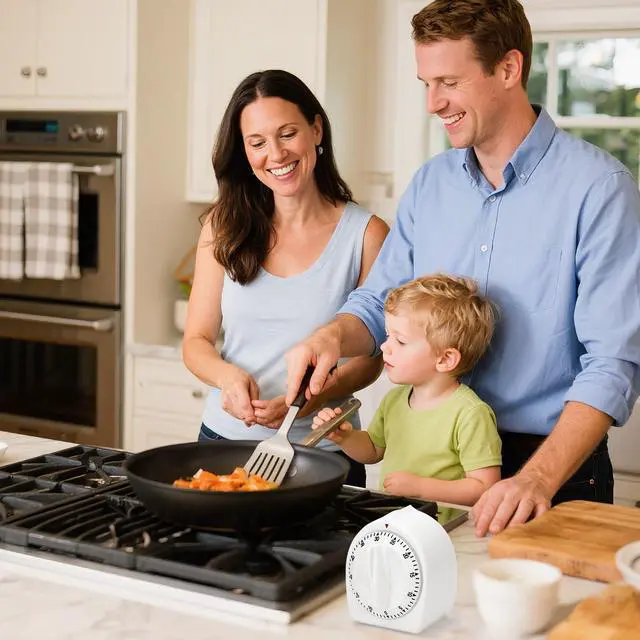 Alt view image 2 of 7 - Kitchen Timers for Cooking, 60 Minute Wind Up - Chef Cooking Timer with Loud Alarm,100% Mechanical Desk Timer -No Batteries Required - Manual Countdown timers for Home, Study and Cooking (White)