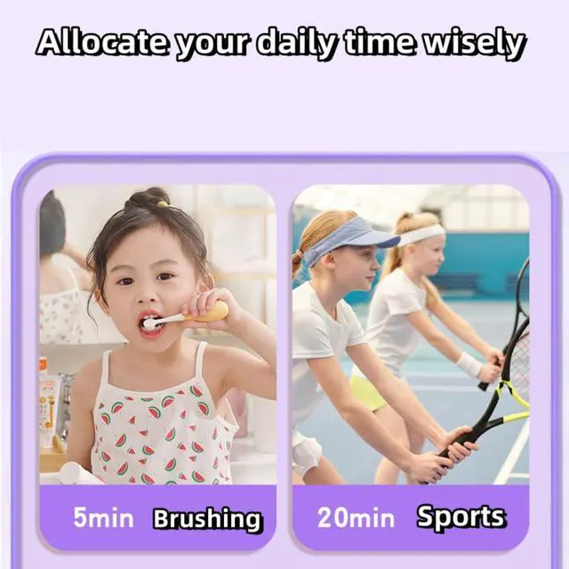 Alt view image 6 of 7 - Kids Visual Timer Cute Rainbow - 60 Minute Countdown Timer Time Management for Kids and Adults, Timer for Cooking Classroom Meeting (Purple)