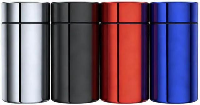 Main image of Airtight Aluminum Storage Jar 4-Pack, Small Smell Proof Container for Spice | Waterproof Metal Canister with Screw-Top Lid, Portable Travel Stash Jar for Herb, Tea, Coffee