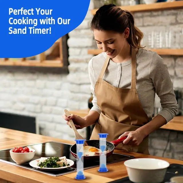 Alt view image 2 of 7 - 6 Pcs Plastic 1 Minute Sand Timer Sandglass Hourglass Sand Clock, Blue