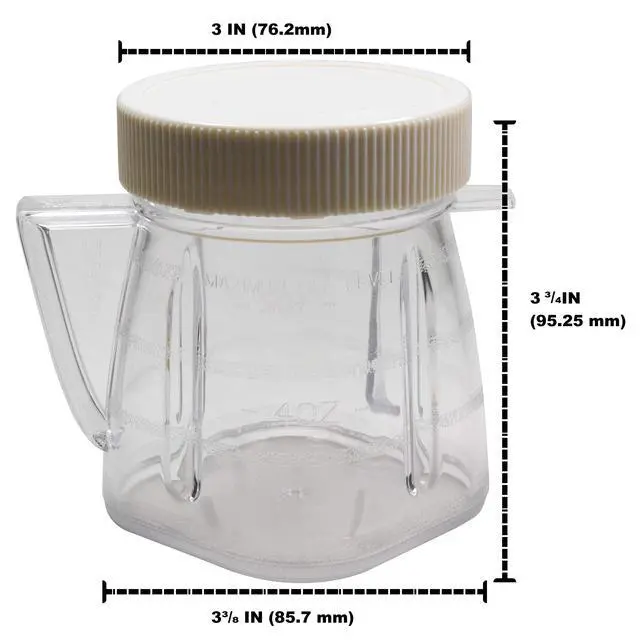 Alt view image 5 of 5 - 1 Cup (8oz) Mini Blender Jar With Sealed Lid for Oster & Osterizer Blenders