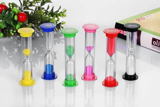Alt view image 5 of 7 - Sand Timer,Plastic Hourglass Timer,Colorful Sandglass Hourglass Sand Clock Timer 30sec / 1min / 2mins / 3mins / 5mins / 10mins (12pcs)