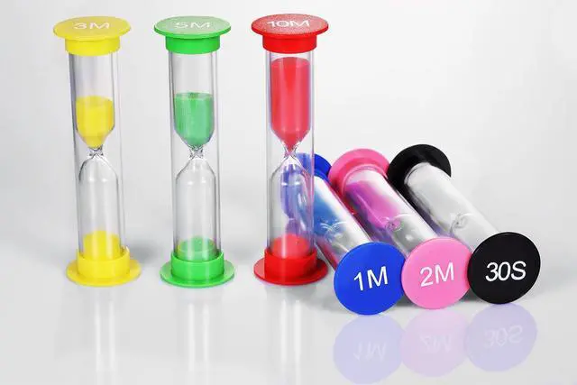 Alt view image 4 of 7 - Sand Timer,Plastic Hourglass Timer,Colorful Sandglass Hourglass Sand Clock Timer 30sec / 1min / 2mins / 3mins / 5mins / 10mins (12pcs)