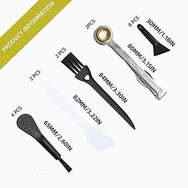 Alt view image 2 of 5 - Brushes Scrapers & Spoons Kit for Kitchen Use Include 2 Packs Stainless Steel 3 in 1 Pipe Cleaners Tool, 10 Pcs 2 Types of Scrapers, 6 Pcs 2 Types of brushes, 1Pcs plastic jar and A Storage Box