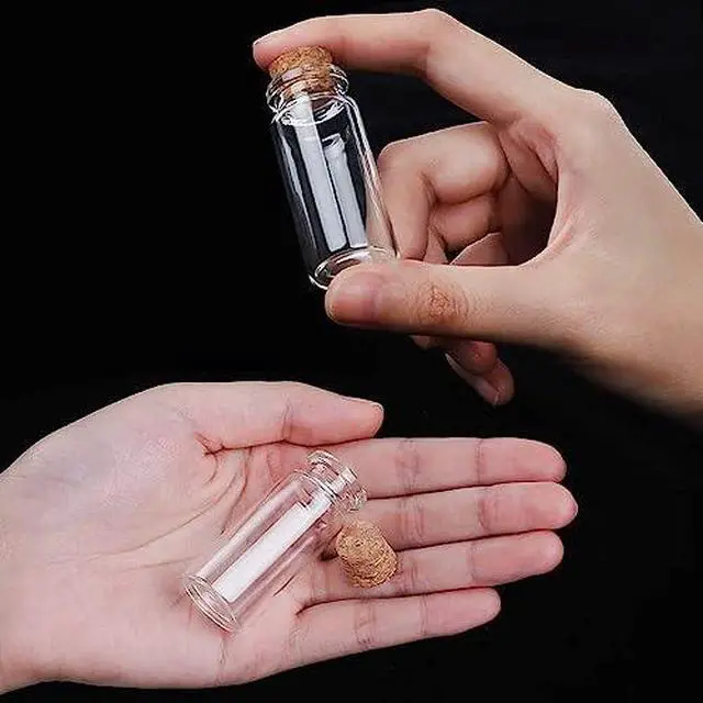 Alt view image 3 of 6 - 20pcs 10ml glass vials mini bottles with cork + 20 twine + 20pcs hang tags for DIY decoration,wedding gifts,party
