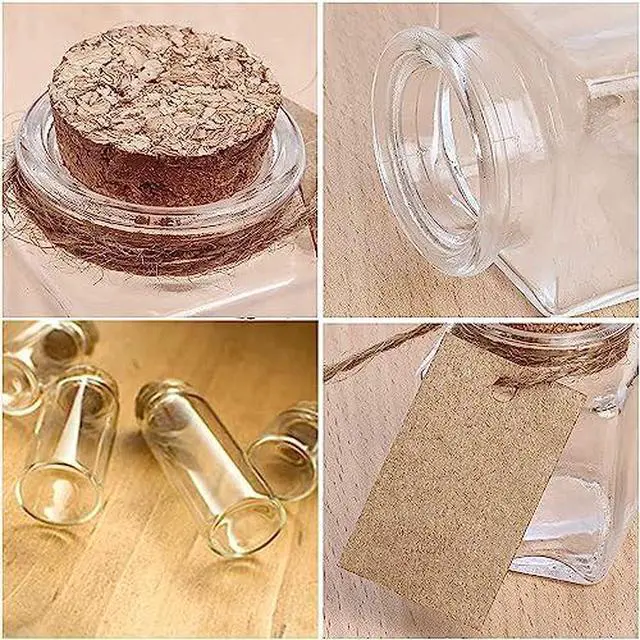 Alt view image 4 of 6 - 20pcs 10ml glass vials mini bottles with cork + 20 twine + 20pcs hang tags for DIY decoration,wedding gifts,party