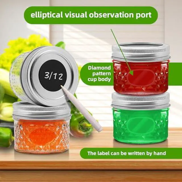 Alt view image 4 of 6 - 6PCS Mason Jars Airtight Lids Glass Canning Jars 4oz/120ml Regular Lids Spice Jars Honey Jars for Yogurt,Jam,Spice,Overnight Oats Canning, Preserving,Decorations,Jelly,Dessert (6)