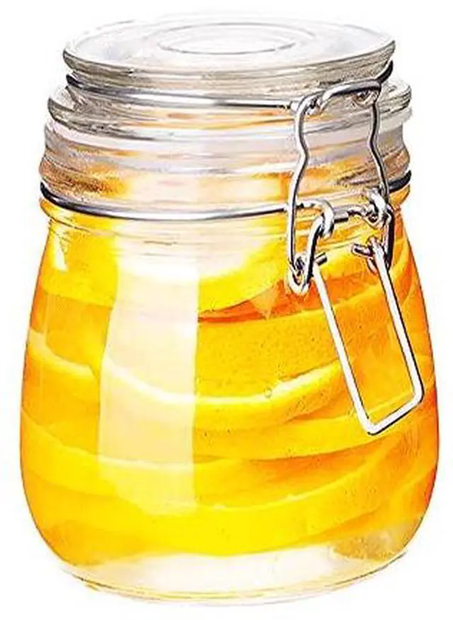 Main image of 25oz Airtight Glass Jars with Lids, Glass Storage Containers With Hinged Lids For Kitchen