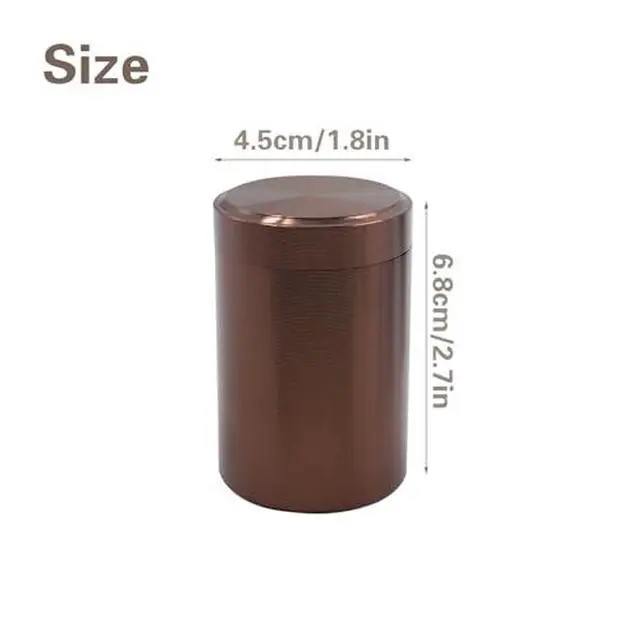 Alt view image 4 of 7 - 4 PCS Aluminum Storage Jar Portable Metal Container with Lid, Smell Proof Container, Multipurpose Airtight Jar for Indoor Outdoor Spices, Coffee & Teas (Black, Sliver, Coffee and Blue)
Brand: JoyHuaTr