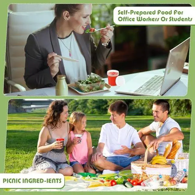 Alt view image 5 of 7 - 16 Pack 4 oz Freezer Storage Containers with Screw Lids Airtight Plastic Food Storage Containers Reusable Small Plastic Cups for Sauce, Jam and Puree, Ice Cream
