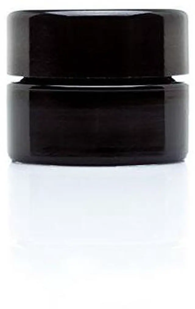Main image of Classic Black Glass Jar 5 ml (0.17 fl oz) Ultraviolet Airtight Smell Proof, Refillable Container, Screw top Jar for Long term storage Coffee, Spices, Tea, Dried Goods for Kitchen