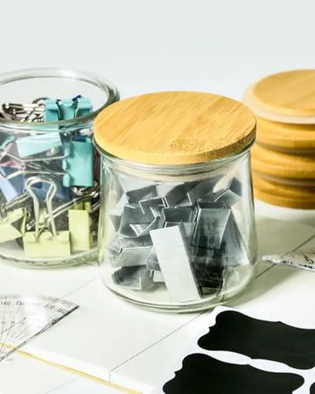Alt view image 6 of 7 - 6 Pack Oui Yogurt Jar Lids with 8 Labels, Food-Grade Bamboo Lids for 5Oz Oui Yogurt Jars, Reusable Wooden Canning Covers Perfect for Oui Yogurt Bottle(Jar not Included)